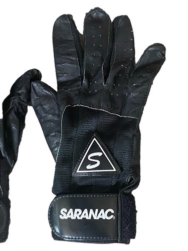 Vintage Saranac Handschuhe Herren klein Fallschirmspringen Schlag Sporthandschuhe Lammfell - Bild 10 von 16
