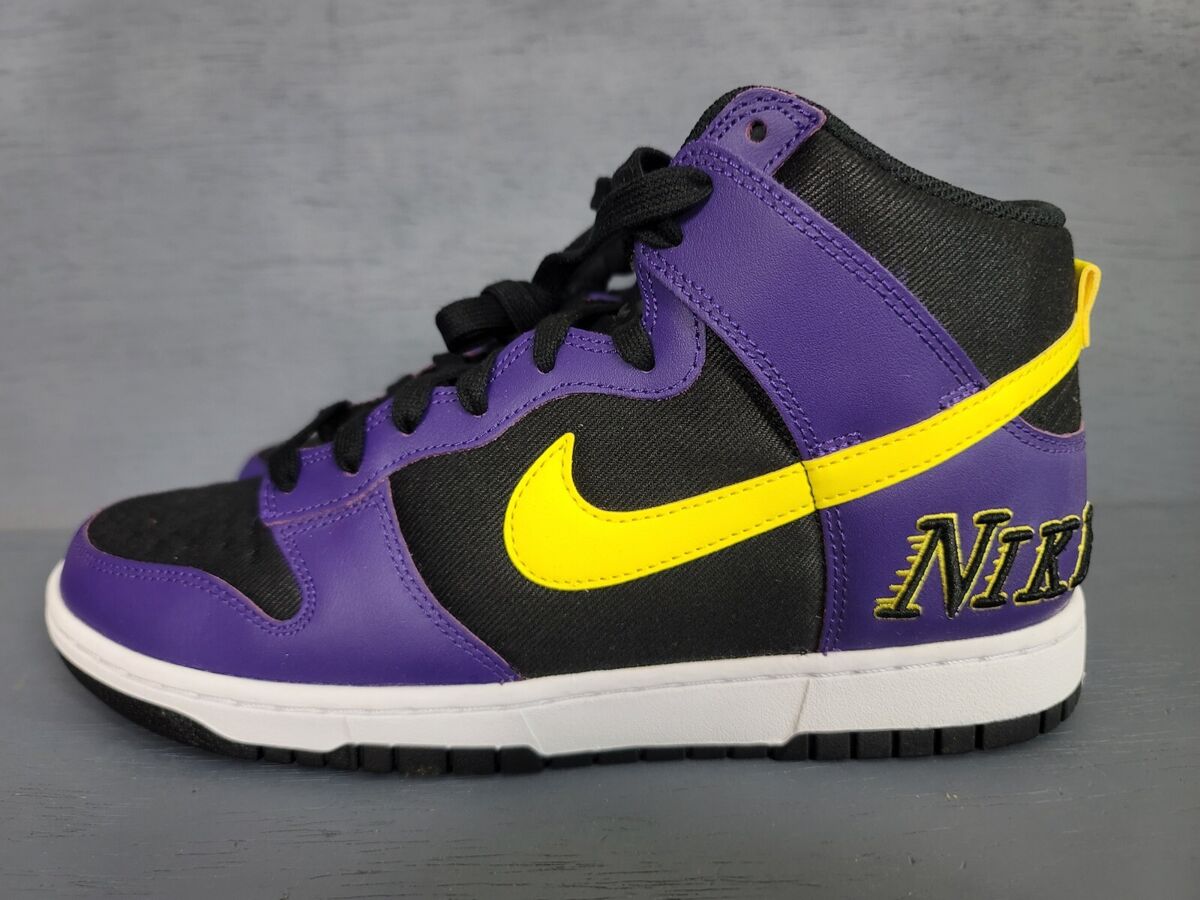 ◆正規品◆NIKE DUNK HIGH PREMIUM EMB COURT PURPLE◆送料込◆ Nike Dunk High Premium EMB Lakers 2021 Men's Size 9.5 Shoes