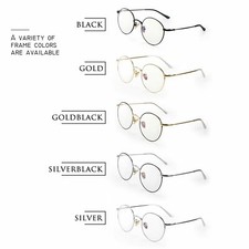 Classic Round Anti Blue Light Lens Glasses Goggles Metal Frame Eyewear Men Women