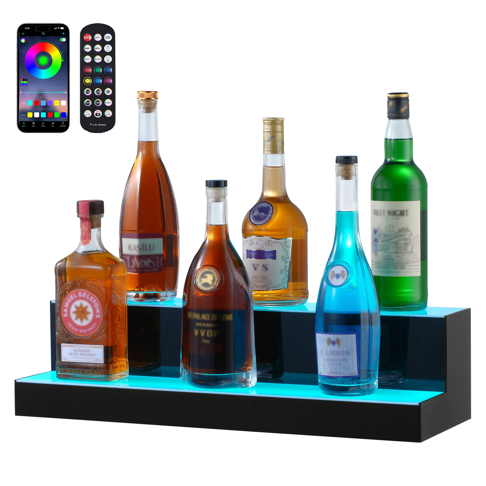 Bottle display,LED,RF remote and App control