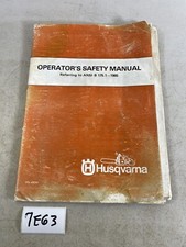 rare Operators Safety Manual ANSI B 175.1 1985 Husqvarna MCM parts book 7E63