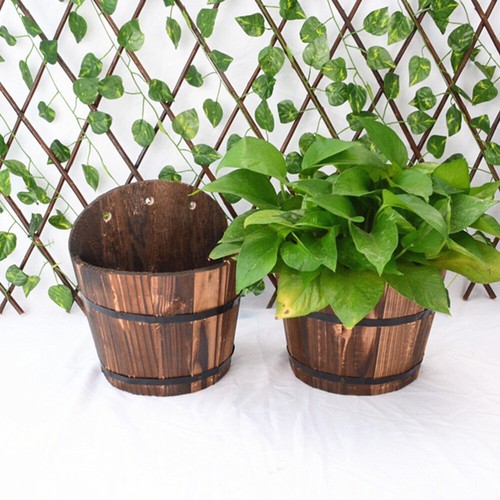 Wooden Flower Pot Macetas Para Plantas Exteriores Outdoor Pots Hanging - Imagen 11 de 12