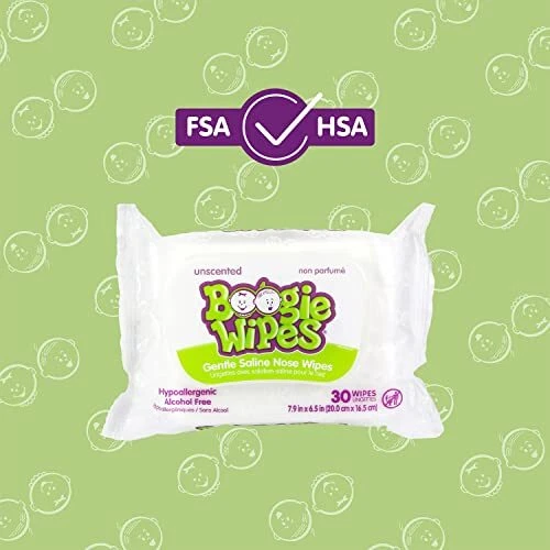 Baby Wipes by Boogie Saline Wet Wipes for Nose Face Hand Body