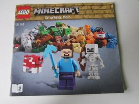 Lego Building Instructions Minecraft 21116 Crafting Box 8 in 1 Parts 1 and 2