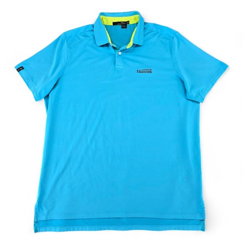 RLX Ralph Lauren Polo Shirt Mens XL Vibrant Blue Golf Performance Fieldstone GC