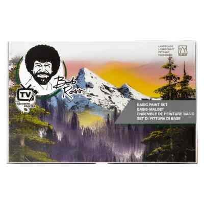 Bob Ross Ölgemälde Starterset - neues Karton Design - Basic Set