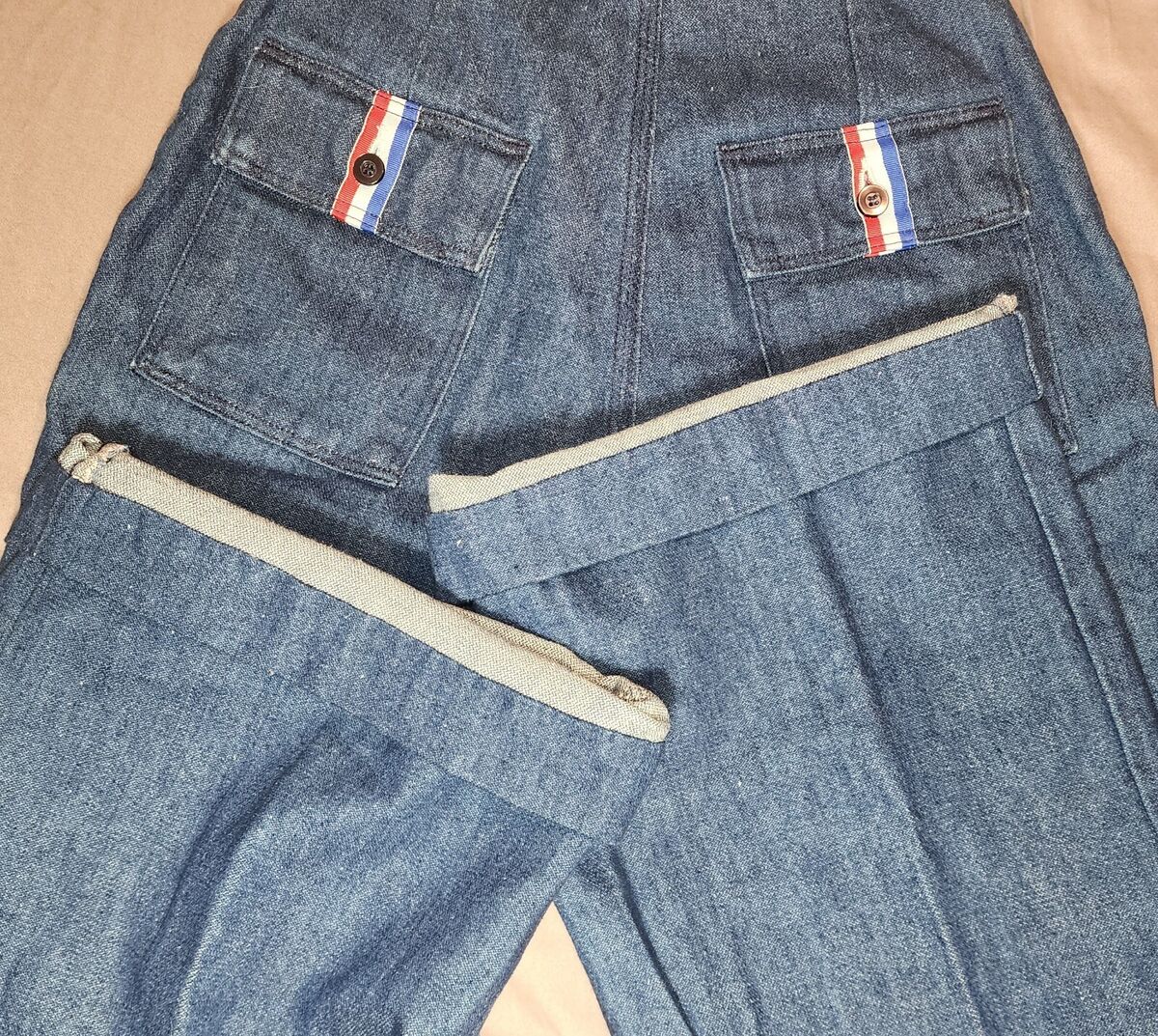 RARE 1970s Wrangler Misses Red White & Blue Wide Leg Flare RARE 1970s Wrangler Misses Red White & Blue Wide Leg Flare
