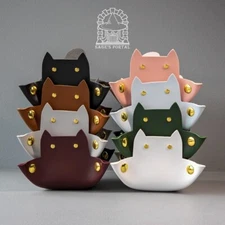 Sage's Multicolor Enchanted Cat Dice Tray | DND Dice Tray TTRPG Cute Kitty Tray