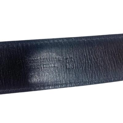 ERMENEGILDO ZEGNA Belt Sz. 85/100 IT 32 US Leather Black ITALY