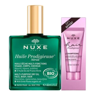 Prodigieuse  Bio Neroli Öl 100 ml + Hair Prodigieux  Shampoo 30 ml Nuxe