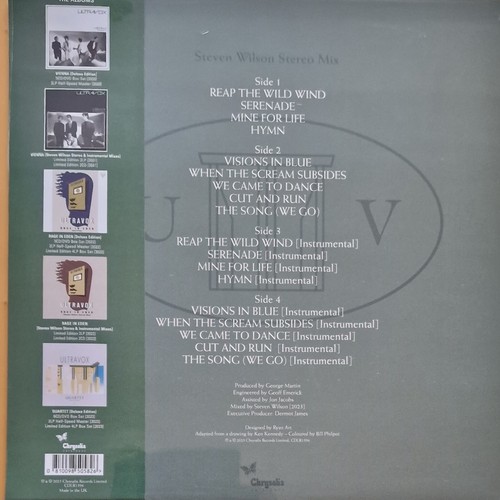 Ultravox Quartet Steven Wilson Stereo Mix 2LP Clear Vinyl BLACK FRIDAY 2023 - Picture 3 of 3