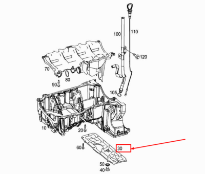 Genuine Mercedes-Benz M626 Diesel Engine Lower Sump Pan  