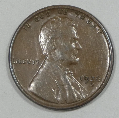1926-S Lincoln/Wheat Ears reverse Cent ALMOST UNCIRCULATED 1c