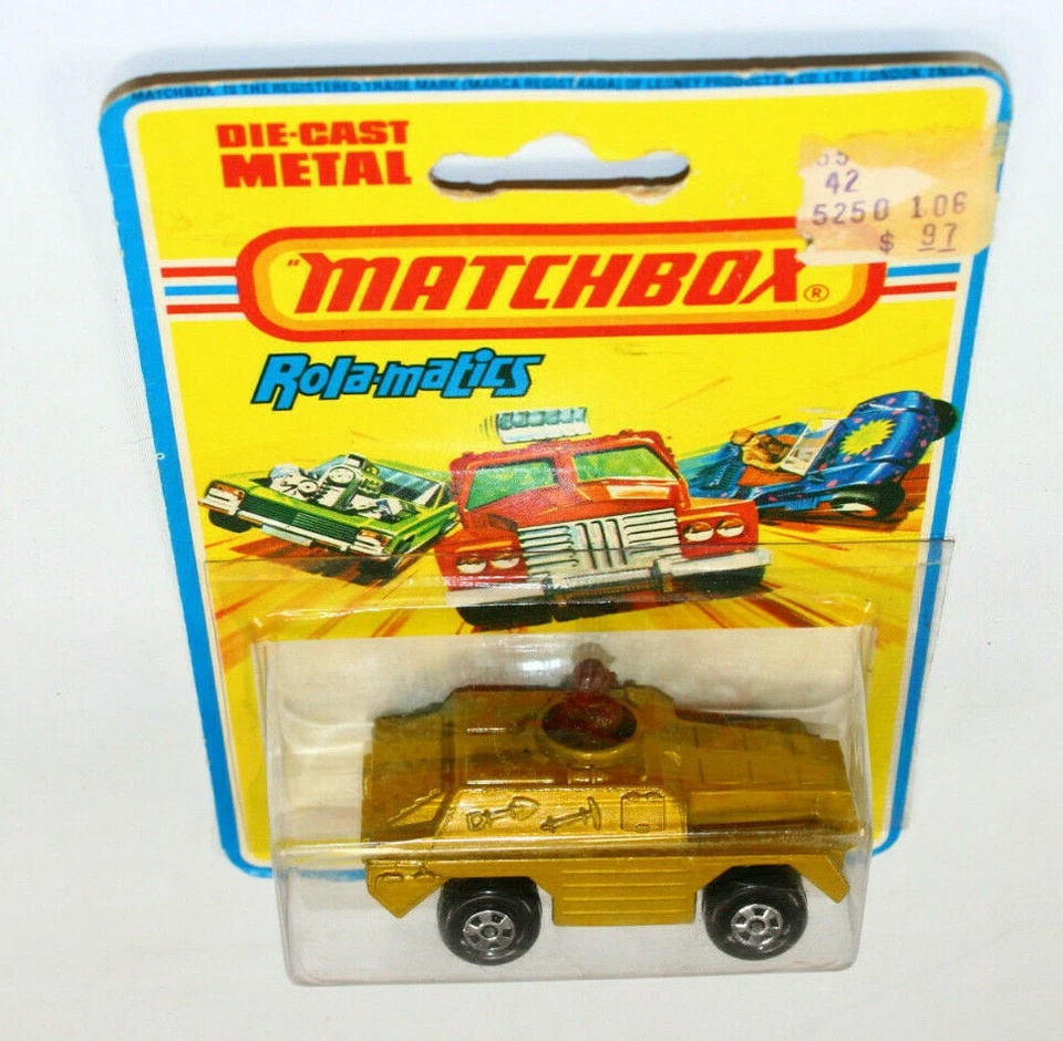 Vintage 1973 Matchbox Rolamatics No. 28 Stoat Diecast Car Metal Jeep Bubble Pack - Image 2 of 4