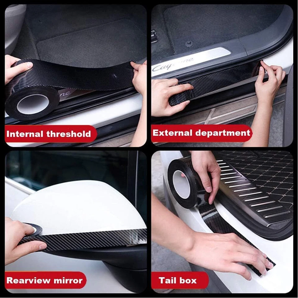 Automotive Car Door Edge Guards Door Sill Protector 5D Carbon Fiber For Pontiac Foto 4 de 4