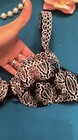 Black & White Lace Vtg Bra Sexy Semi Sheer Underwire Corset Style Middle 36 Demi — photo 6