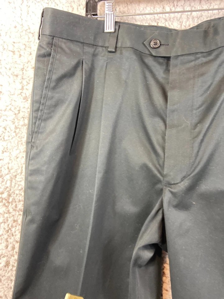 Calça masculina John W. Nordstrom w100% algodão supima preta plissada algemada 38W 30L - Imagem 4 de 4