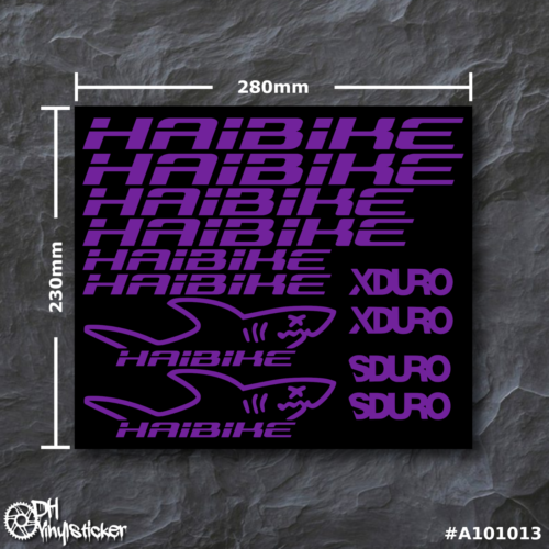 Haibike Sticker Lila | Aufklebersatz Set Fahrrad eBike BMX MTB Rahmen - 第 1/4 張圖片