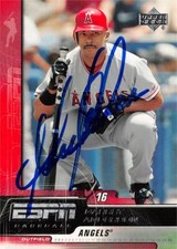 Garret Anderson autographed baseball card Angels Anaheim 2005 Upper Deck ESPN #1