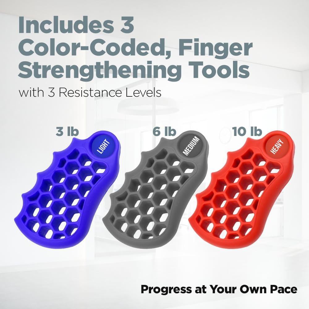 Hand Strengthener Ball Set – 3-4 Pack, 4 Resistance Levels for Therapy & Rehab
