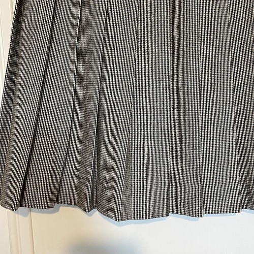 Vtg Skirt Herringbone Pleated Wool Evan Picone knee length Union Made US Size 10 - Picture 3 of 10