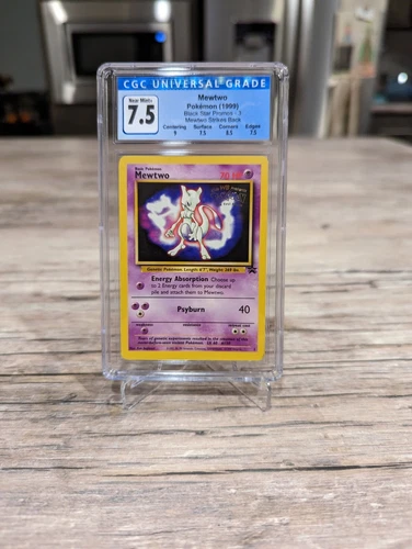 1999 Pokemon - Mewtwo WB Movie Black Star Promo #3 CGC 7.5 NM/ Mint Graded