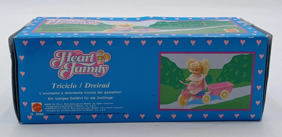 Vintage 1985 The Heart Family Dreirad für Baby / Triciclo / Mattel 3868, NrfB - Bild 2 von 4