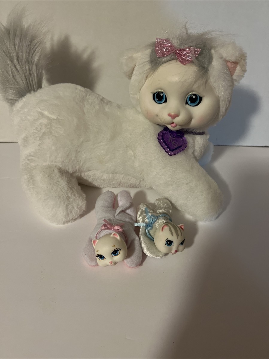 Kitty Surprise White Plush With Gray Tail And Top Head