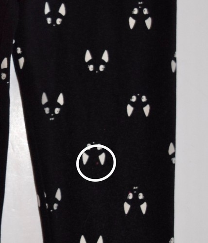EUC GYMBOREE CATASTIC GIRLS HALLOWEEN BLACK CAT PRINT LEGGINGS SIZE M 7-8 - Picture 3 of 3