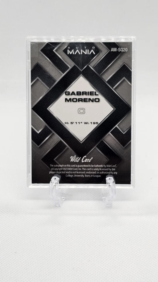 2023 Wild Card Auto Mania 5/5 Gabriel Moreno*Arizona Diamondbacks - Image 4 of 4