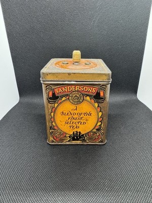 Vintage Sandersons English Breakfast Tea Tin  Cooking Timer WORKING