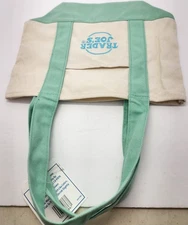 Trader Joe's Pastel Mini Canvas Tote Bags, GREEN, OPEN BOX 