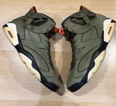 Nike Air Jordan 6 Retro Travis Scott Olive, Size 13, Khaki Green