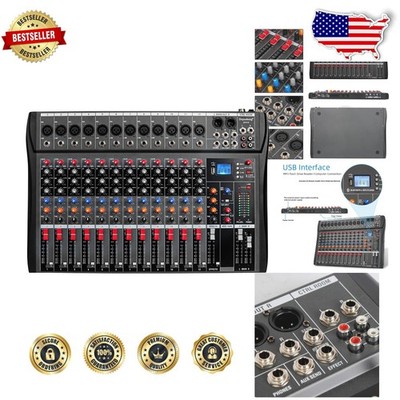 Depensheng 12-Channel Audio Mixer Bluetooth USB PC Recording 48V Phantom Power