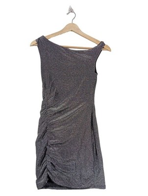 BERSHKA Trägerkleid Damen Kleid Gr. DE 36 hellgrau Elegant