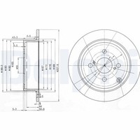 2X Delphi Bremsscheibe BG3889 FüR Corolla Toyota Verso VVT ZZE120_ ZZE120R Vvtl