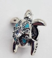 925 Sterling Silver Sea Turtle Charm Pendant For Bracelet Or Necklace