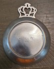 Vintage Hallmarked England Pewter Porringer Bowl Tray 1 Filigree Handle  — photo 8
