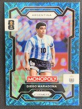 Diego Maradona 2026 Panini Monopoly Prizm Fifa World Cup Four Corners Blue Wave