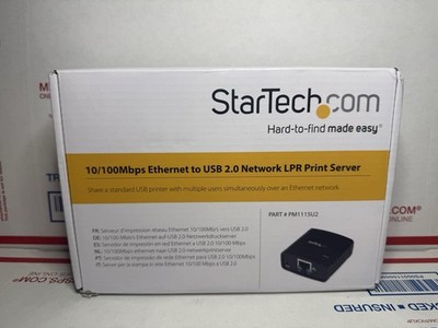 StarTech Network LPR Print Server 10/100Mbps Ethernet to USB 2.0 #PM1115U2 Used