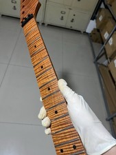 AAAA Floyd Lock nut Stainless steel 22fret Roasted Flame Maple Guitar Neck Satin