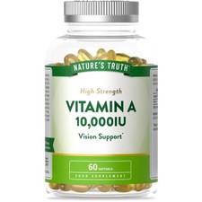 Vitamin A Capsules 10,000IU | High Strength Supplement | 60 count (Pack of 1) 