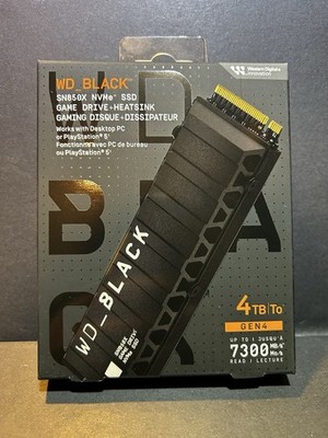 WD_BLACK 4TB SN850X NVMe Internal Gaming SSD Solid State Drive with Heatsink - W