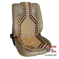 Natural Wood Beaded Auto Car Seat Bead Cover,Front seat Natural Wooden 1 pc