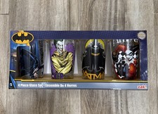 ZAK Batman 4 Piezas Vasos 16 OZ Warner Bros ¡¡NUEVO EN CAJA!!!