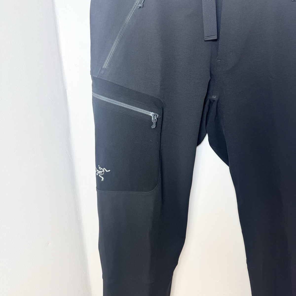 Arc'teryx Gamma AR Pants Mens XL Short Black Nylon Softshell Technical Belted View 3