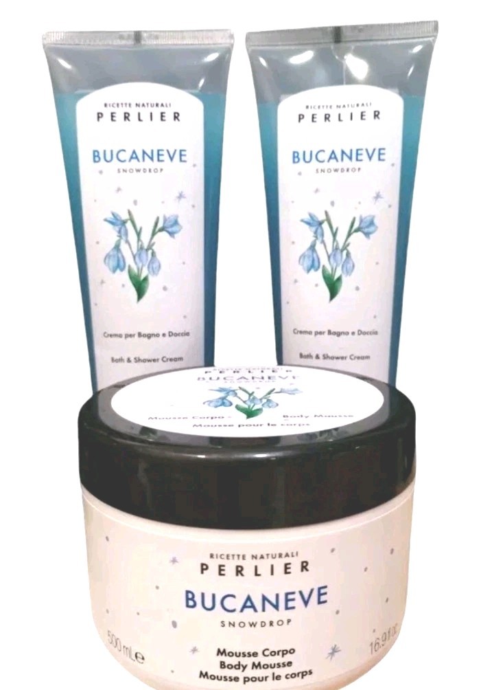 Perlier BUCANEVE Snowdrop 3-piece Shower Cream & Body Mousse