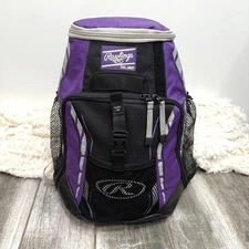 Rawlings Players Backpack  Purple Black R400-NPK Baseball Equipment 3 Pockets