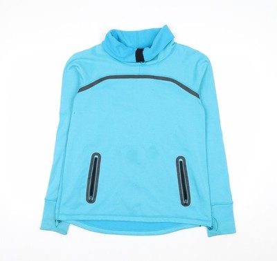 Sweaty Betty Damen Pullover Sweatshirt blau klein Polyester Wollmischung