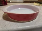 Vintage PYREX Flamingo Pink Cake Pan 221 8inch Deep Dish 1.5 In Deep